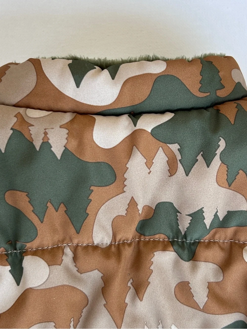 Wonder Nation 18 months camouflage woodland puffer vest faux fur